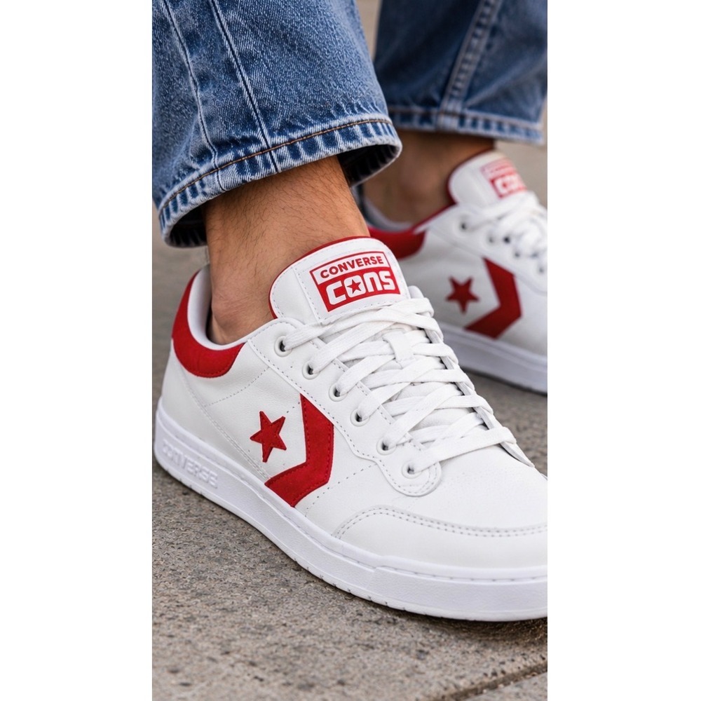 Converse Fastbreak Pro Low Vintage White Red A10348C Men 8 Women 9.5 NEW